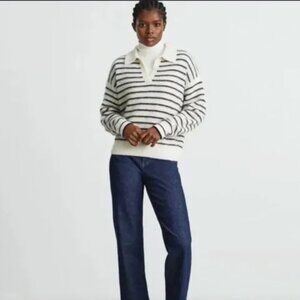 Everlane Alpaca Waffle-Stitch Polo XXS